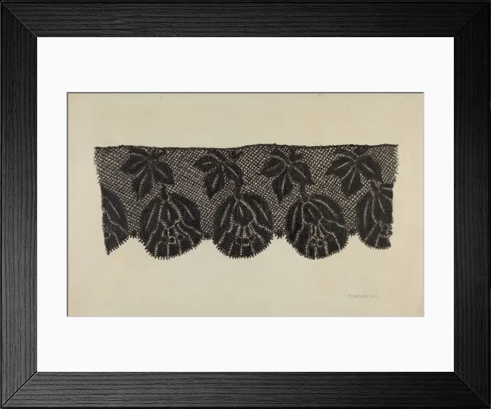 Framed Print : Lace, 1935 / 1942. Creator: Florence Earl Framed Print : Lace, 1935 / 1942. Creator: Florence Earl