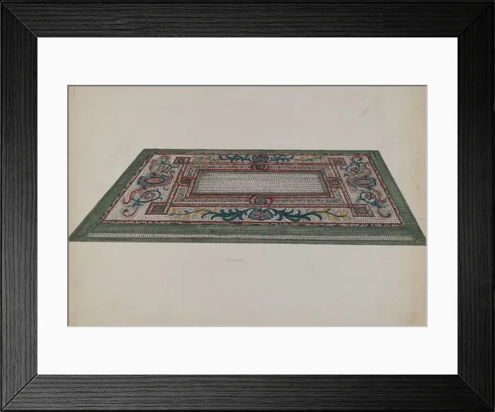 Framed Print : Marble Mosaic Floor, c. 1936. Creator: Ellen Duncan Framed Print : Marble Mosaic Floor, c. 1936. Creator: Ellen Duncan
