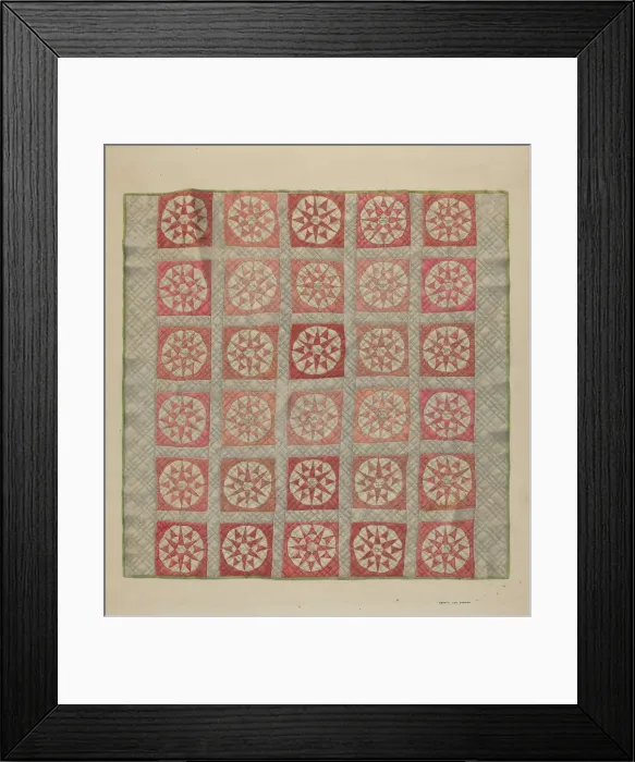 Framed Print : Quilt (Crib Quilt), 1935 / 1942. Creator: Francis Law Durand Framed Print : Quilt (Crib Quilt), 1935 / 1942. Creator: Francis Law Durand