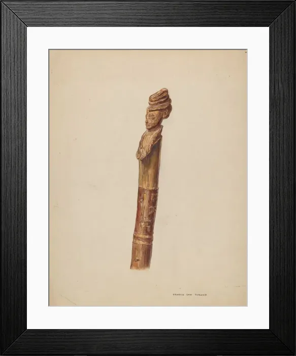 Framed Print : Cane Head or Handle, 1935 / 1942. Creator: Francis Law Durand Framed Print : Cane Head or Handle, 1935 / 1942. Creator: Francis Law Durand