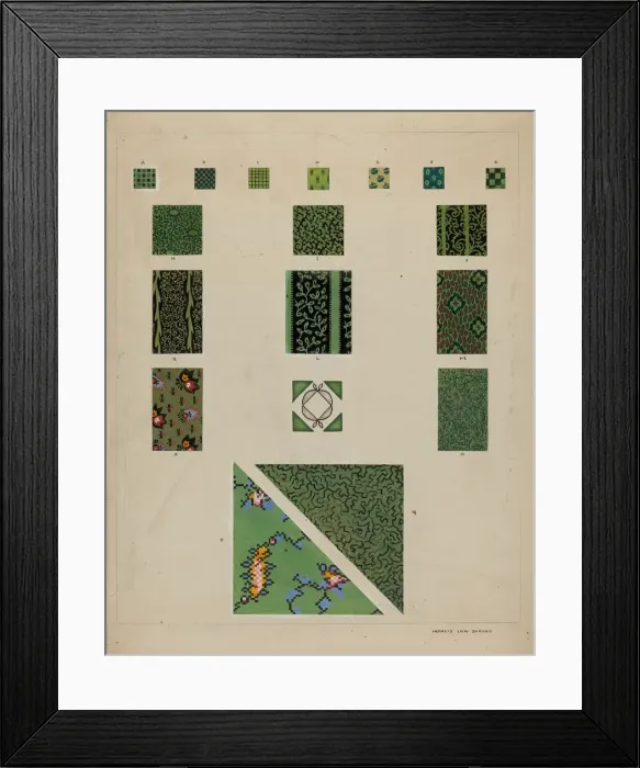Framed Print : Quilt (Detail), c. 1936. Creator: Francis Law Durand Framed Print : Quilt (Detail), c. 1936. Creator: Francis Law Durand