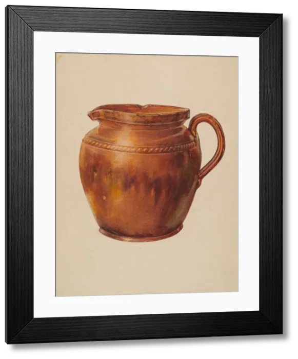Framed Print : Pitcher, 1938. Creator: Francis Law Durand Framed Print : Pitcher, 1938. Creator: Francis Law Durand
