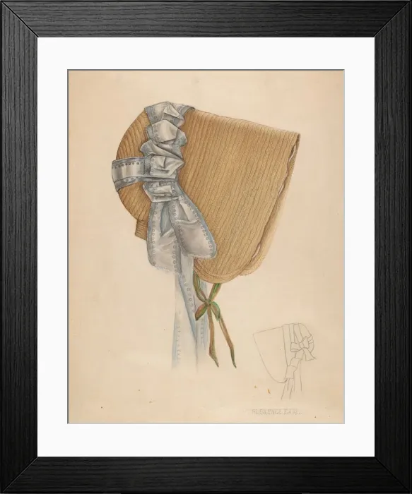 Framed Print : Bonnet, c. 1937. Creator: Florence Earl Framed Print : Bonnet, c. 1937. Creator: Florence Earl