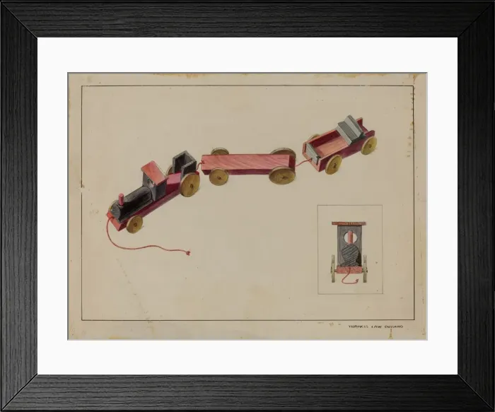Framed Print : Toy Train, 1935 / 1942. Creator: Francis Law Durand Framed Print : Toy Train, 1935 / 1942. Creator: Francis Law Durand