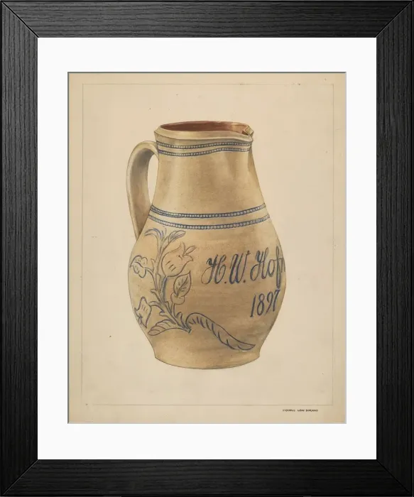 Framed Print : Pitcher, 1937. Creator: Francis Law Durand Framed Print : Pitcher, 1937. Creator: Francis Law Durand