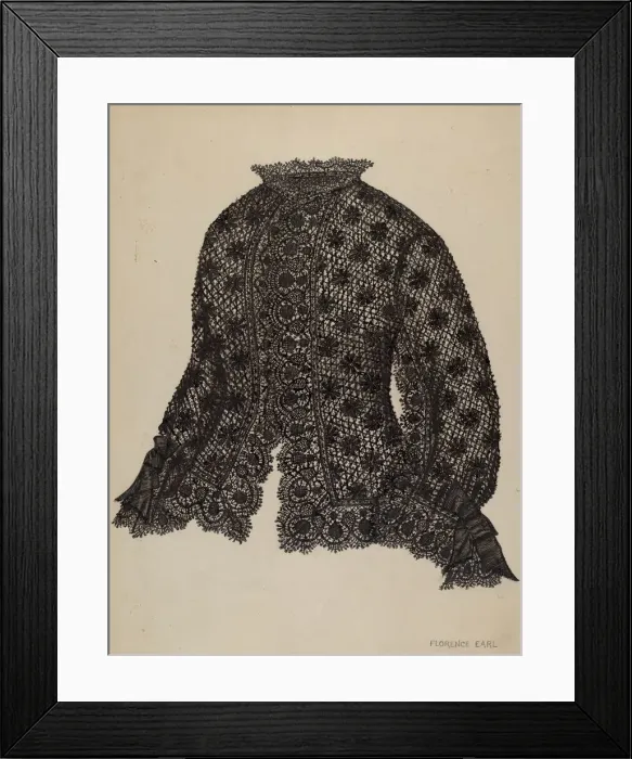 Framed Print : Jacket, c. 1937. Creator: Florence Earl Framed Print : Jacket, c. 1937. Creator: Florence Earl