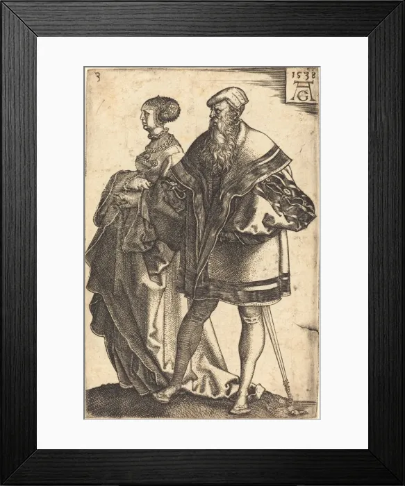 Framed Print : Large Wedding Dancers, 1538. Creator: Heinrich Aldegrever Framed Print : Large Wedding Dancers, 1538. Creator: Heinrich Aldegrever