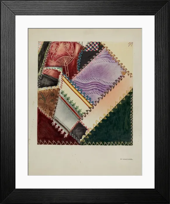 Framed Print : Quilts, Pieced, 1935 / 1942. Creator: Florence Hastings Framed Print : Quilts, Pieced, 1935 / 1942. Creator: Florence Hastings