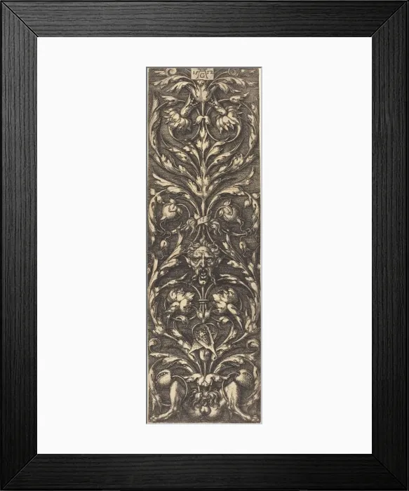 Framed Print : Ornament, 1552. Creator: Heinrich Aldegrever Framed Print : Ornament, 1552. Creator: Heinrich Aldegrever