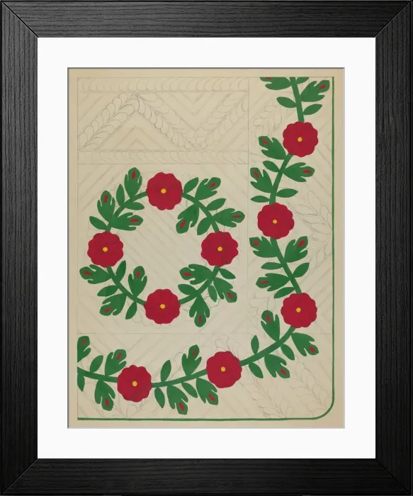 Framed Print : Quilt, c. 1936. Creator: Katherine Hastings Framed Print : Quilt, c. 1936. Creator: Katherine Hastings