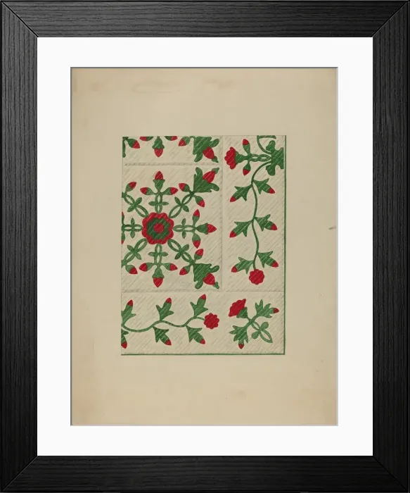 Framed Print : Quilt, c. 1938. Creator: Katherine Hastings Framed Print : Quilt, c. 1938. Creator: Katherine Hastings