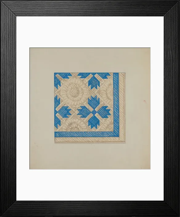 Framed Print : Quilt, c. 1937. Creator: Katherine Hastings Framed Print : Quilt, c. 1937. Creator: Katherine Hastings