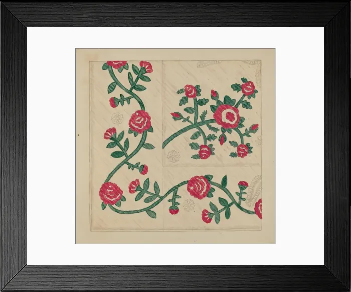 Framed Print : Quilt, c. 1938. Creator: Katherine Hastings Framed Print : Quilt, c. 1938. Creator: Katherine Hastings