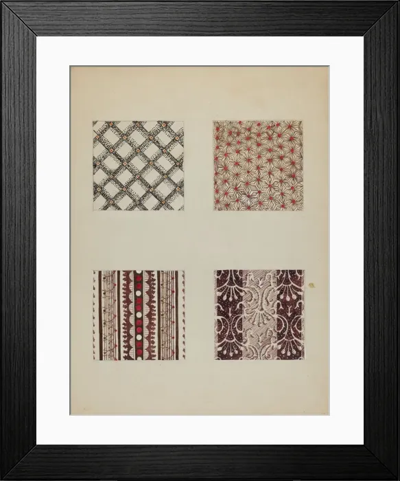 Framed Print : Materials from Quilt, c. 1937. Creator: Katherine Hastings Framed Print : Materials from Quilt, c. 1937. Creator: Katherine Hastings