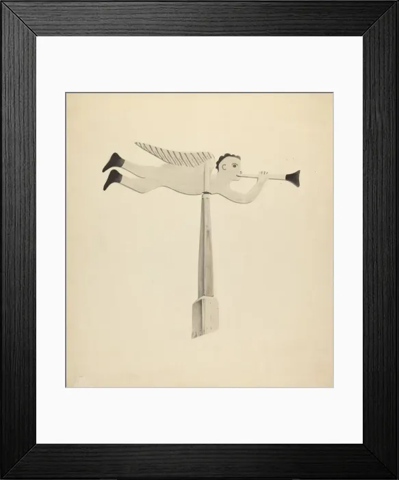 Framed Print : Weather Vane - Angel Gabriel, c. 1938. Creator: Howard Weld Framed Print : Weather Vane - Angel Gabriel, c. 1938. Creator: Howard Weld