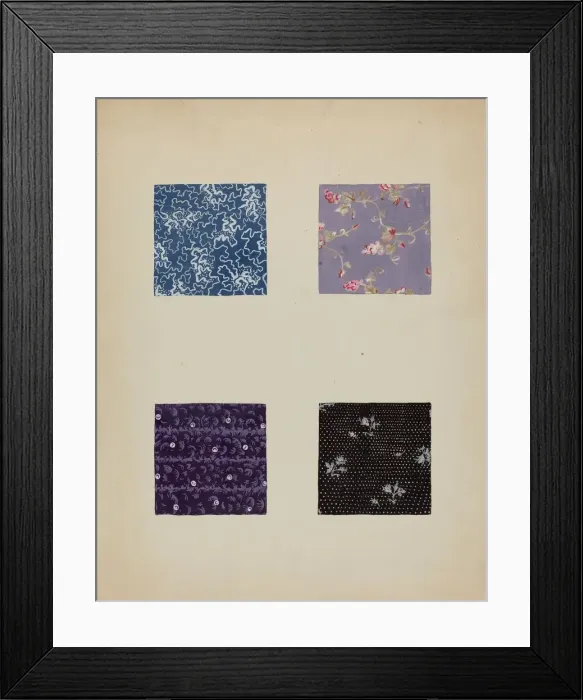 Framed Print : Materials from Patchwork Quilt, c. 1936. Creator: Katherine Hastings Framed Print : Materials from Patchwork Quilt, c. 1936. Creator: Katherine Hastings