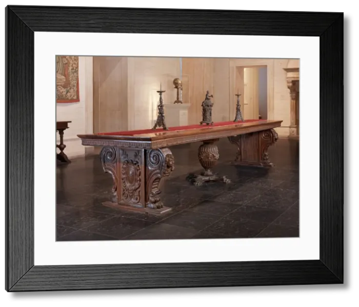Framed Print : Large Walnut Table with Uberti Arms, c. 1500. Creator: Unknown Framed Print : Large Walnut Table with Uberti Arms, c. 1500. Creator: Unknown