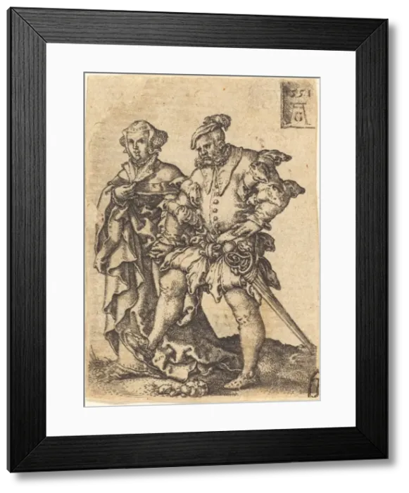 Framed Print : Dancing Couple, 1551. Creator: Heinrich Aldegrever
