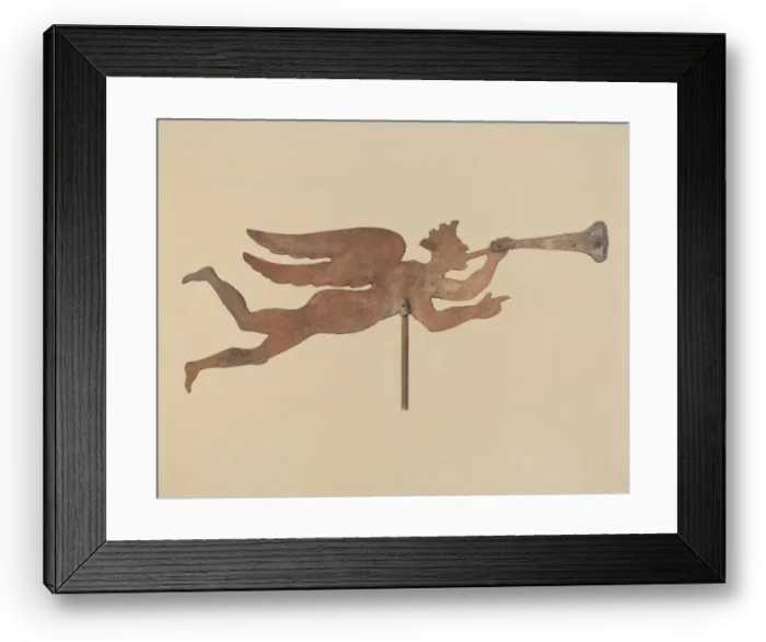 Framed Print : Weather Vane Finial, c. 1937. Creator: Eric Mose Framed Print : Weather Vane Finial, c. 1937. Creator: Eric Mose