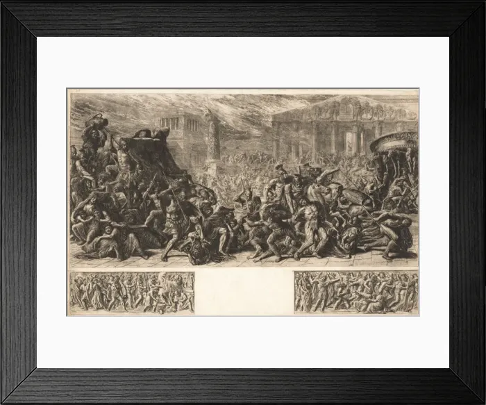 Framed Print : The Sack of the Temple at Jerusalem, c. 1838. Creator: Luigi Ademollo Framed Print : The Sack of the Temple at Jerusalem, c. 1838. Creator: Luigi Ademollo