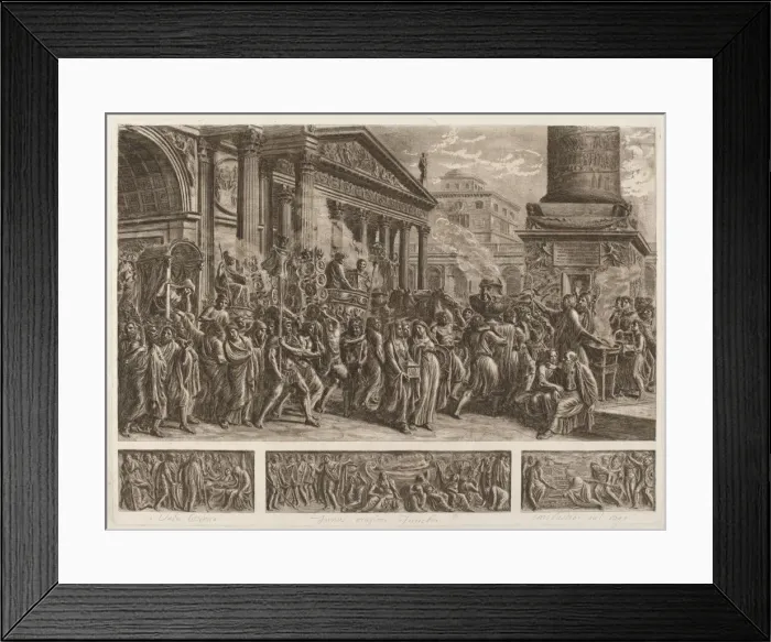 Framed Print : The Ashes of Trajan Carried in a Triumphal Procession. Creator: Luigi Ademollo Framed Print : The Ashes of Trajan Carried in a Triumphal Procession. Creator: Luigi Ademollo