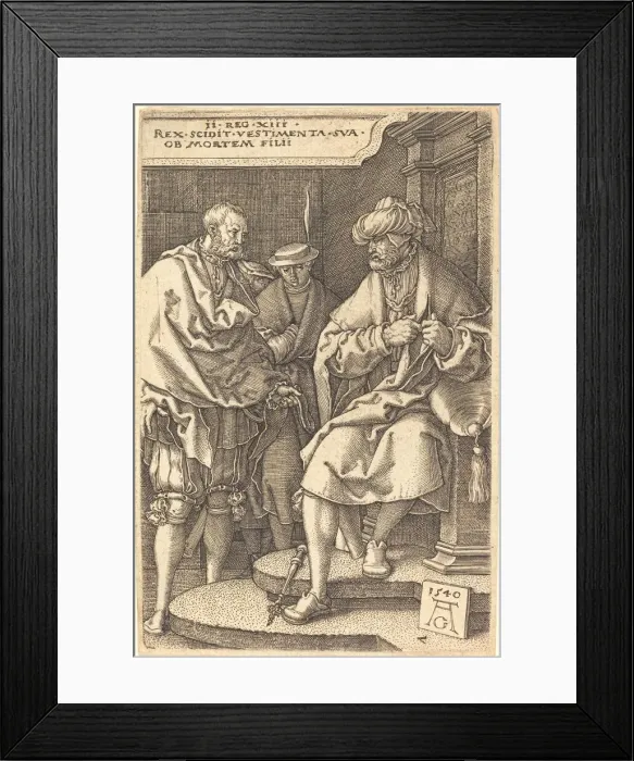Framed Print : David Casting Off His Robes at the News of the Death of His Son, 1540 Framed Print : David Casting Off His Robes at the News of the Death of His Son, 1540
