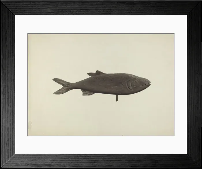 Framed Print : Fish Weather Vane, c. 1939. Creator: Michael Riccitelli Framed Print : Fish Weather Vane, c. 1939. Creator: Michael Riccitelli