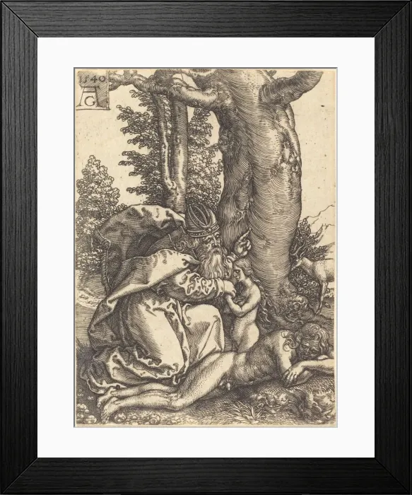 Framed Print : The Creation of Eve, 1540. Creator: Heinrich Aldegrever Framed Print : The Creation of Eve, 1540. Creator: Heinrich Aldegrever