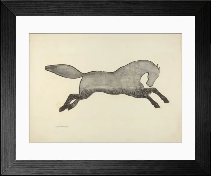 Framed Print : Horse Weather Vane, 1935 / 1942. Creator: Joseph Rothenberg Framed Print : Horse Weather Vane, 1935 / 1942. Creator: Joseph Rothenberg