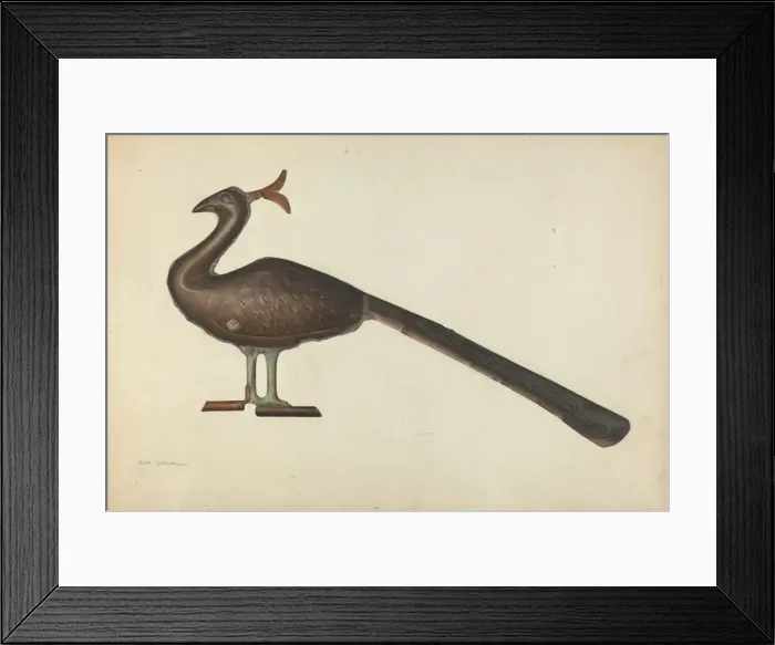 Framed Print : Weather Vane Peacock, c. 1939. Creator: Selma Sandler Framed Print : Weather Vane Peacock, c. 1939. Creator: Selma Sandler