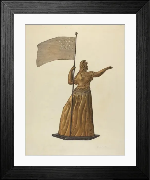 Framed Print : Weather Vane, c. 1939. Creator: Selma Sandler Framed Print : Weather Vane, c. 1939. Creator: Selma Sandler