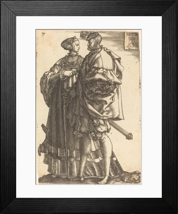 Framed Print : Large Wedding Dancers, 1538. Creator: Heinrich Aldegrever Framed Print : Large Wedding Dancers, 1538. Creator: Heinrich Aldegrever