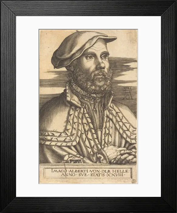 Framed Print : Albert van der Helle, 1538. Creator: Heinrich Aldegrever Framed Print : Albert van der Helle, 1538. Creator: Heinrich Aldegrever