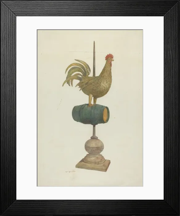 Framed Print : Weather Vane, c. 1940. Creator: Carl Strehlau Framed Print : Weather Vane, c. 1940. Creator: Carl Strehlau