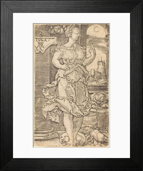 Framed Print : Luna. Creator: Heinrich Aldegrever Framed Print : Luna. Creator: Heinrich Aldegrever