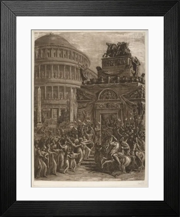 Framed Print : The Body of Hadrian Lying in State next to His Mausoleum, late 18th-early 19th century Framed Print : The Body of Hadrian Lying in State next to His Mausoleum, late 18th-early 19th century