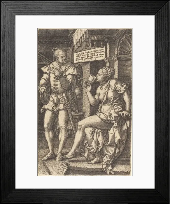 Framed Print : Sophonisba, 1553. Creator: Heinrich Aldegrever Framed Print : Sophonisba, 1553. Creator: Heinrich Aldegrever