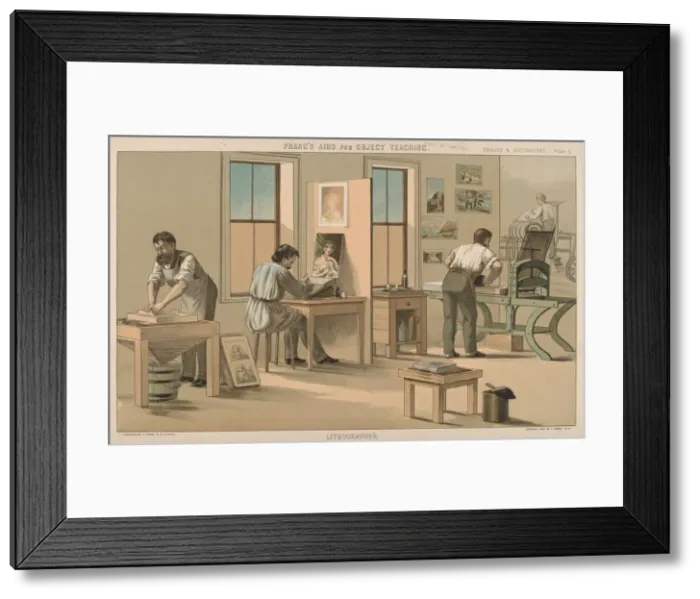 Framed Print : Lithographer, 1874. Creator: Unknown Framed Print : Lithographer, 1874. Creator: Unknown
