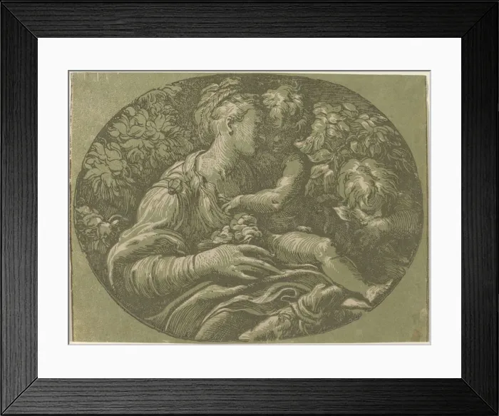 Framed Print : The Virgin with the Rose. Creator: Antonio da Trento