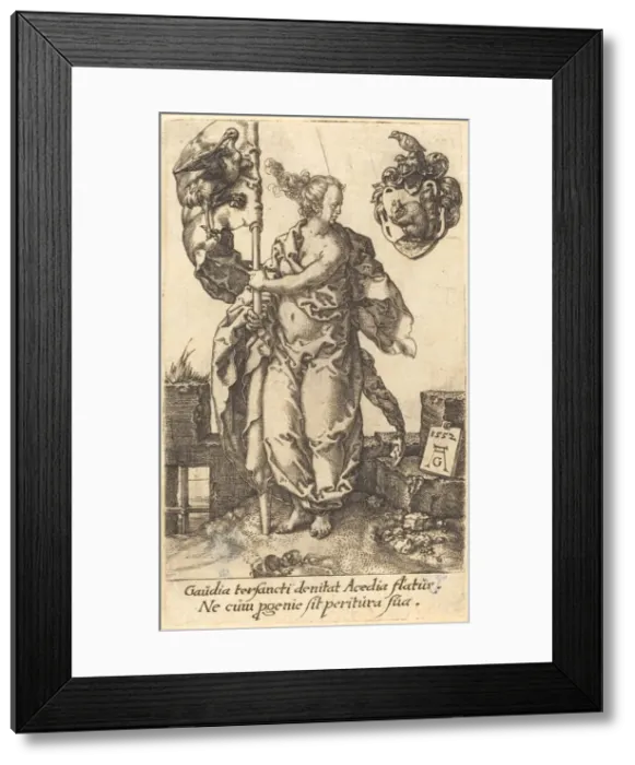 Framed Print : Diligence, 1552. Creator: Heinrich Aldegrever Framed Print : Diligence, 1552. Creator: Heinrich Aldegrever
