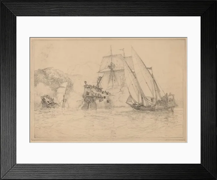 Framed Print : Ships Fighting. Creator: N. Artsay Framed Print : Ships Fighting. Creator: N. Artsay