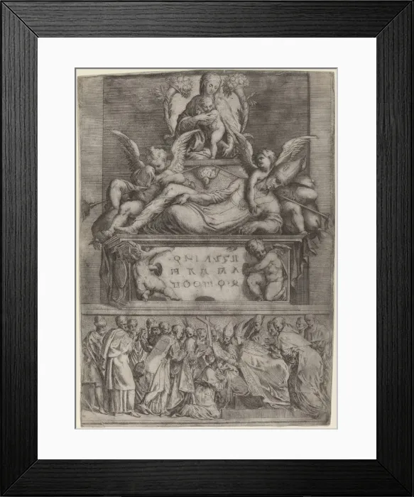 Framed Print : Tomb of a Bishop, 1540s. Creator: Battista del Moro Framed Print : Tomb of a Bishop, 1540s. Creator: Battista del Moro