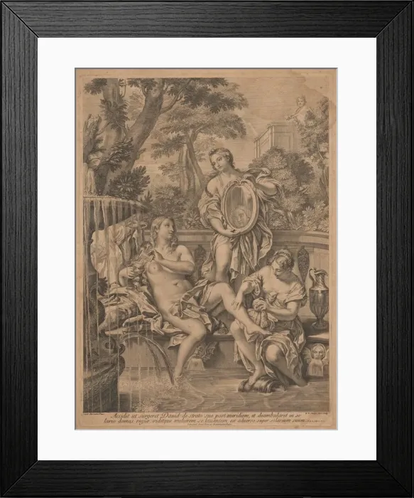 Framed Print : David and Bathsheba. Creator: Robert van Audenaerde Framed Print : David and Bathsheba. Creator: Robert van Audenaerde
