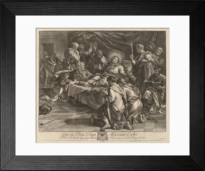 Framed Print : Death of the Virgin. Creator: Robert van Audenaerde Framed Print : Death of the Virgin. Creator: Robert van Audenaerde