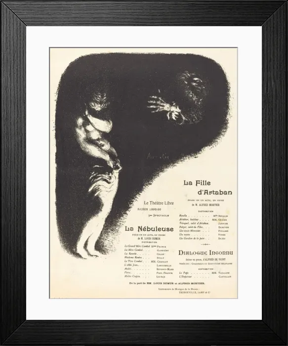 Framed Print : La Fille d Artaban;La Nebuleuse;Dialogue inconnu, 1896. Creator: Louis Anquetin Framed Print : La Fille d Artaban;La Nebuleuse;Dialogue inconnu, 1896. Creator: Louis Anquetin