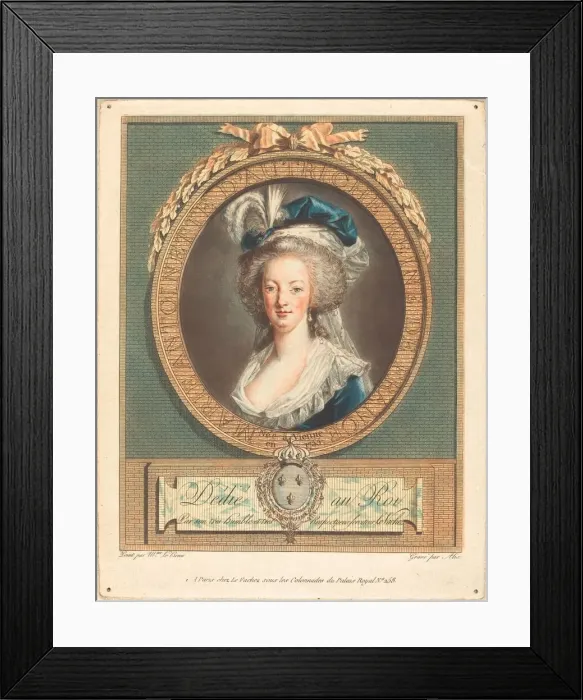 Framed Print : Queen Marie-Antoinette, c. 1789. Creator: Pierre Michel Alix Framed Print : Queen Marie-Antoinette, c. 1789. Creator: Pierre Michel Alix