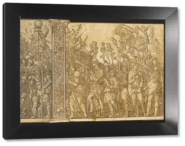 The Triumph of Julius Caesar [no. 7 and 8 plus 2 columns], 1599. Creator: Andrea Andreani