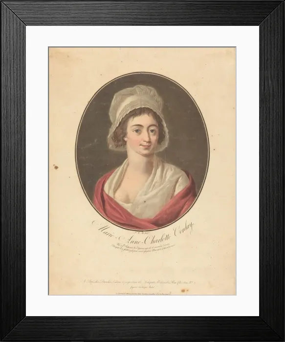 Framed Print : Charlotte Corday. Creator: Pierre Michel Alix Framed Print : Charlotte Corday. Creator: Pierre Michel Alix