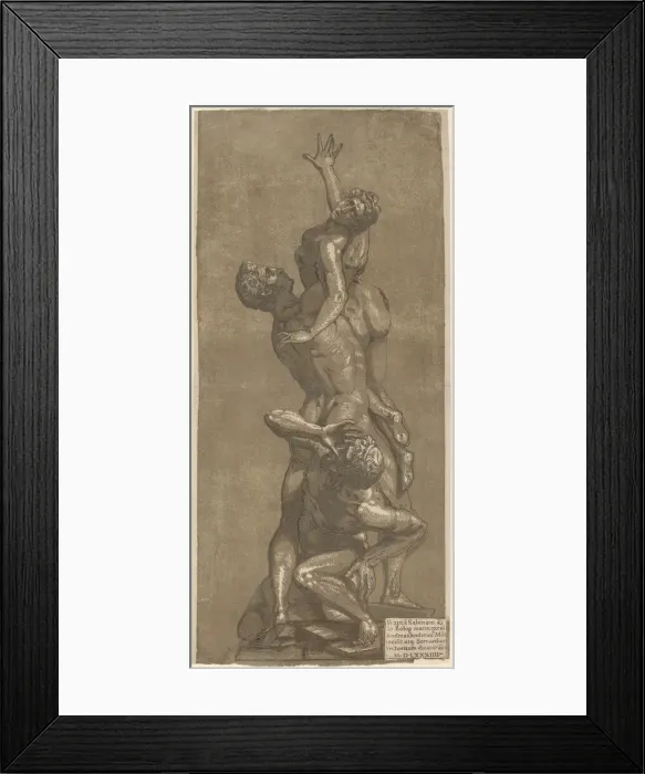 Framed Print : The Rape of a Sabine, 1584. Creator: Andrea Andreani Framed Print : The Rape of a Sabine, 1584. Creator: Andrea Andreani