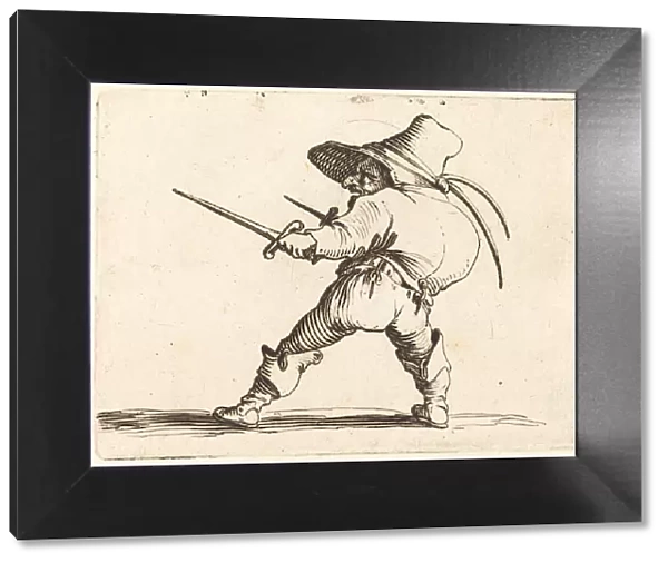 Duellist with Sword and Dagger, c. 1622. Creator: Jacques Callot